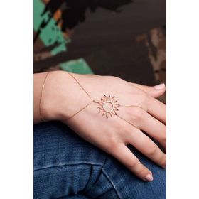 Papatya Silver 925 Ayar Rose Altın Kaplama Güneş Gümüş Şahmeran