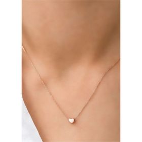 Papatya Silver 925 Ayar Rose Altın Kaplama Kalp Kadın Gümüş Kolye