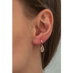 Papatya Silver 925 Ayar Rose Altın Kaplama Sallantılı Göz Gümüş Küpe