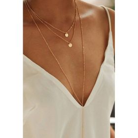 Papatya Silver 925 Ayar Rose Altın Kaplama Üçlü Plaka Kolye