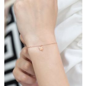 Papatya Silver 925 Ayar Rose Altın Kaplama Yonca Gümüş Bileklik