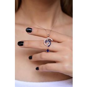 Papatya Silver 925 Ayar Rose Kaplama Girdap Tasarım Kadın Gümüş Kolye