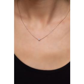 Papatya Silver 925 Ayar Rose Kaplama Inci Top Gümüş Kolye