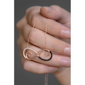 Papatya Silver 925 Ayar Rose Kaplama Sonsuzluk Aşk Kadın Gümüş Kolye