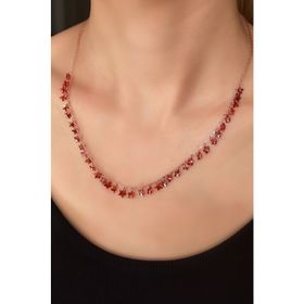 Papatya Silver 925 Ayar Rose Kaplama Turuncu Zirkon Taşlı Yıldız Kadın Gümüş Kolye