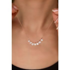 Papatya Silver 925 Ayar Rose Kaplama Zirkon Taşlı Shakira Kadın Gümüş Kolye
