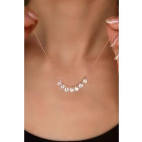 Papatya Silver 925 Ayar Rose Kaplama Zirkon Taşlı Shakira Kadın Gümüş Kolye