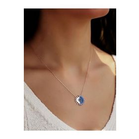 Papatya Silver 925 Ayar Zirkon Taşı Güneş Kadın Gümüş Kolye