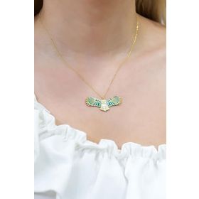 Papatya Silver Altın Kaplama Baykuş 925 Ayar Gümüş Kolye