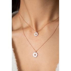 Papatya Silver Asansörlü Papatya Model 925 Ayar Kadın Gümüş Kolye