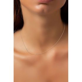 Papatya Silver E Harfi Rose Altın Kaplama 925 Ayar Gümüş Asimetrik Zincir Kolye