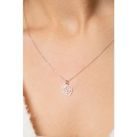 Papatya Silver Gül Model 925 Ayar Kadın Gümüş Kolye
