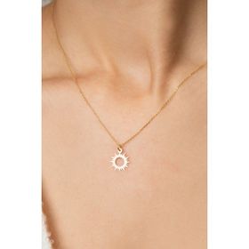 Papatya Silver Güneş Model 925 Ayar Kadın Gümüş Kolye