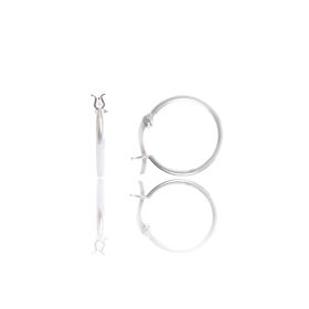 Papatya Silver Halka 925 Ayar Gümüş Küpe