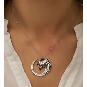 Papatya Silver Nano Zirkon Taşlı Aslan 925 Ayar Gümüş Kolye