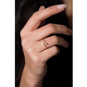 Papatya Silver Ok Yüzük Model Rose Kaplama 925 Ayar Kadın Gümüş Yüzük
