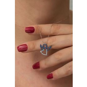 Papatya Silver Rose Altın Kaplama 925 Ayar Gümüş Melek Kolye