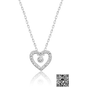 Papatya Silver SUVPS00012 Swarovski Tektaşlı Kolye Rodyum Kaplama 925 Ayar Gümüş Kadın Kolye