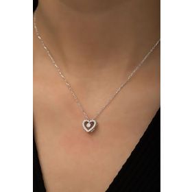 Papatya Silver SUVPS00012 Swarovski Tektaşlı Kolye Rodyum Kaplama 925 Ayar Gümüş Kadın Kolye