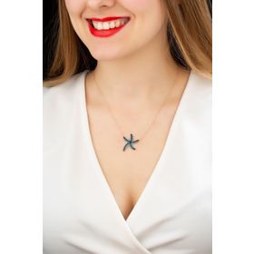 Papatya Silver UVPS100476 Taşlı Deniz Yıldızı Uvps100476 925 Ayar Gümüş Kolye