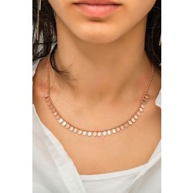 Papatya Silver UVPS100582 Sıralı Oval Pul 925 Ayar Gümüş Kolye