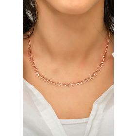 Papatya Silver UVPS100583 Sıralı Hilal Pul 925 Ayar Gümüş Kolye