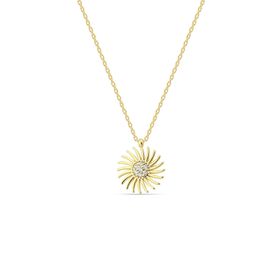 Papatya Silver UVPS100792 Zirkon Taşlı Güneş 925 Ayar Gümüş Kolye