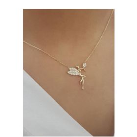 Papatya Silver UVPS100833 Zirkon Taşlı Melek 925 Ayar Gümüş Kolye