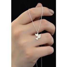 Papatya Silver UVPS101207 Rodyum Kaplama Güvercin 925 Ayar Gümüş Kolye