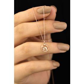 Papatya Silver UVPS101391 Rose Kaplama Dünya 925 Ayar Gümüş Kolye
