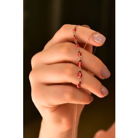 Papatya Silver UVPS101793 Rose Kaplama Akışlı Uğur Böceği 925 Ayar Gümüş Kolye