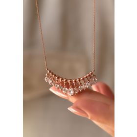 Papatya Silver UVPS101827 Rose Kaplama Shakira 925 Ayar Gümüş Kolye
