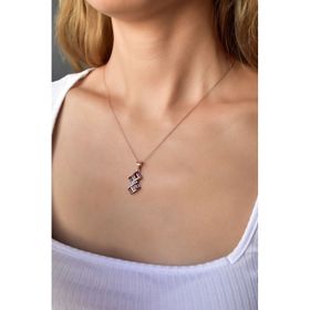 Papatya Silver UVPS102065 Rose Kaplama Renkli Baget Taşlı 925 Ayar Gümüş Kolye