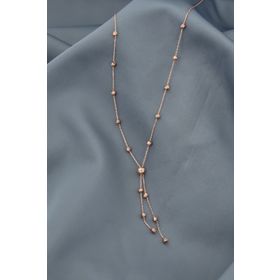 Papatya Silver UVPS102242 Rose Kaplama Dorika Top 925 Ayar Gümüş Kolye