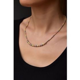 Papatya Silver UVPTS100354 925 Ayar Üç Renk Sim Toplu Dorika Toplu Gümüş Kolye