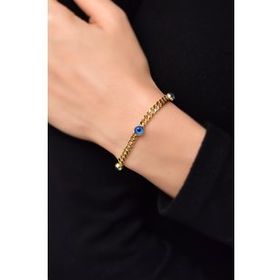 Papatya Silver UVPTS200058 925 Ayar Gold Kaplama Cam Göz Zincir Gümüş Bileklik