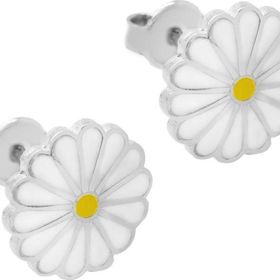 Papatya Tasarım Silver Renk 925 Ayar Gümüş Kadın Küpe