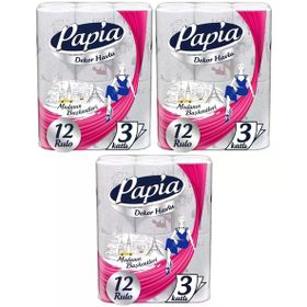 Papia Decor Modanon Başkentleri Desenli 12'li Kağıt Havlu (2 adet)