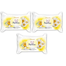 Papilion Papatya 100x3'lü Set Islak Havlu
