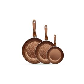 Papilla Desert 3 DS SE0 02 001 Bronz 18-22-26 cm 3'lü Desenli Tava Seti