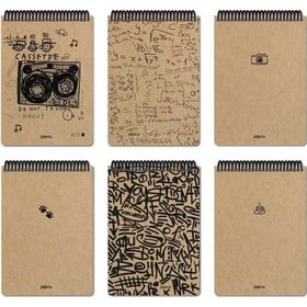 Papirüs Kraft Sipiralli Sert Kapak 14x19 cm 80 Yaprak Düz Defter