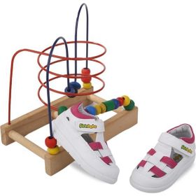 Papuç Sepeti ŞRBB 4792 Beyaz-Fuşya Kız Çocuk Ortopedik Sandalet