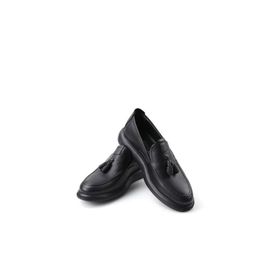 Papuçcity 02582 Loafer Siyah Erkek Günlük Deri Ayakkabı