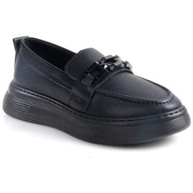 Papuçcity 02675 Siyah Ortopedik Günlük Kadın Loafer Ayakkabı
