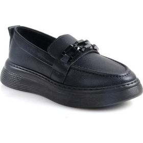 Papuçcity 02675 Siyah Ortopedik Günlük Kadın Loafer Ayakkabı
