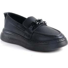 Papuçcity 02675 Siyah Ortopedik Günlük Kadın Loafer Ayakkabı