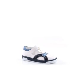 Papuçcity Arzen 02436 Ortopedik Beyaz Lacivert Erkek Çocuk Sandalet