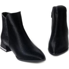 Papuçcity Dnz 03016 Siyah 3.5 cm Topuklu Kadın Bot