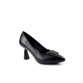 Papuçcity La Pia 02506 8 cm Topuklu Siyah Kadın Stiletto Ayakkabı