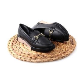 Papuçcity Lgzz 02704 Siyah Ortopedik Günlük Kadın Loafer Ayakkabı